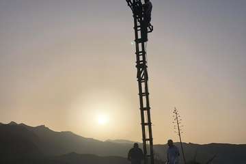 La cruz que ilumina Las Nieves (Foto TA)