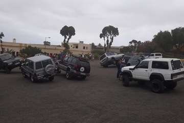 Exposición de vehículos 4x4 en Lomo Cementerio-Telde (Foto TA)