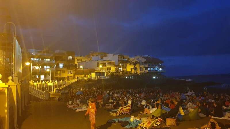 Imagen captada hace unos minutos de la proyección de la película 