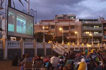 Proyección de la película 'Campeones' en Salinetas (Foto TA)