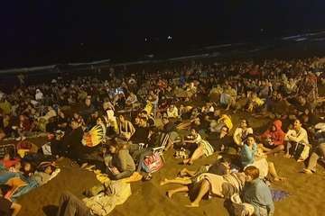 Proyección de la película 'Campeones' en Salinetas (Foto TA)