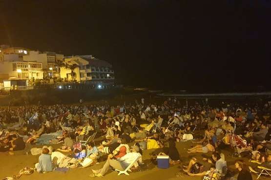 Proyección de la película 'Campeones' en Salinetas (Foto TA)