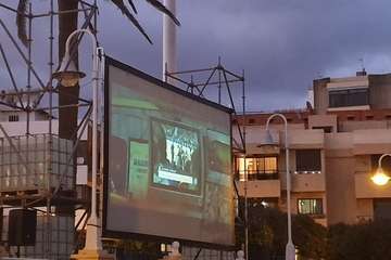 Proyección de la película 'Campeones' en Salinetas (Foto TA)