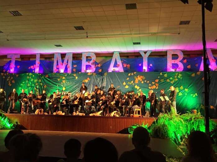 El grupo folclórico teldense Araguaney actuó el sábado en el XXI Festival de Música Popular Timbayba (Foto TA)