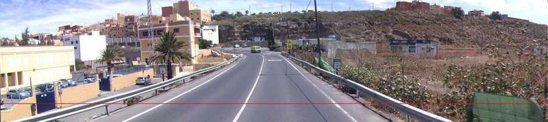 Sector donde trabajan operarios del Servicio de Carreteras (Foto TA)