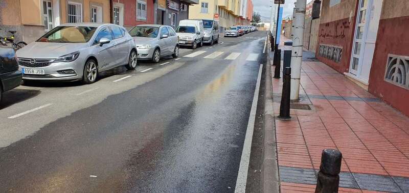 La avería estaba localizada en la entrada a la calle de Siempreviva (Foto TA)