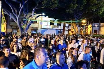Concierto de Charcojondo en la plaza de Las Nieves de Lomo Magullo (Foto TA)