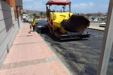 Obras de reasfaltado de las calles de Brasil, Perú y Ecuador (Foto TA)