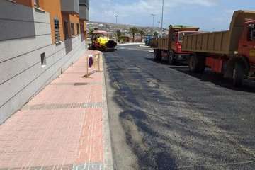 Obras de reasfaltado de las calles de Brasil, Perú y Ecuador (Foto TA)