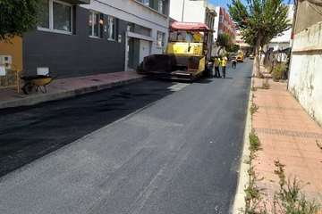 Obras de reasfaltado de las calles de Brasil, Perú y Ecuador (Foto TA)
