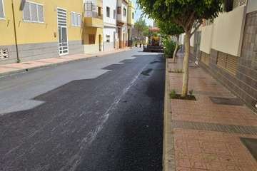Obras de reasfaltado de las calles de Brasil, Perú y Ecuador (Foto TA)