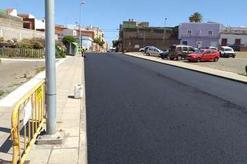 Obras de reasfaltado de las calles de Brasil, Perú y Ecuador (Foto TA)