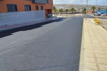 Obras de reasfaltado de las calles de Brasil, Perú y Ecuador (Foto TA)