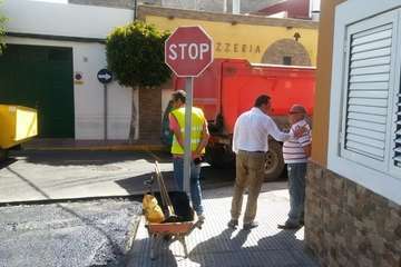 Obras de reasfaltado de las calles de Brasil, Perú y Ecuador (Foto TA)