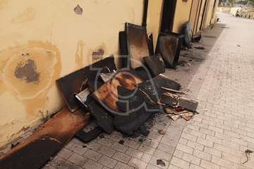 Restos del último incendio de la Casa de la Condesa (Foto TA)