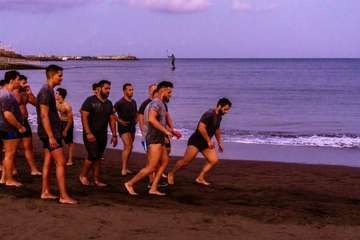  El Castro Morales se ejercita en el parque de San Juan y Melenara (Foto CL Castro Morales)
