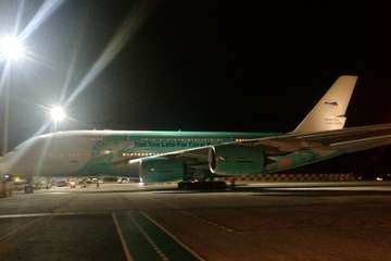 Un Airbus 380 aterriza en Gando para repatriar a ingleses (Foto TA)