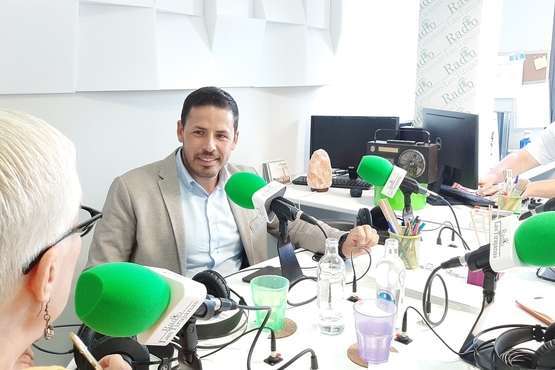 El alcalde Héctor Suárez en Radio Las Tirajanas (Foto TA)