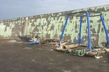 Imágenes del vertedero en que se ha convertido el muelle de Taliarte, en unas imágenes tomadas ayer sábado por un lector de TELDEACTUALIDAD.