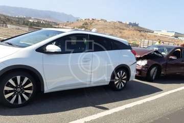 El punto negro de la GC-1, a la altura de La Pardilla, escenario de un nuevo accidente (Foto M. A. Santana)
