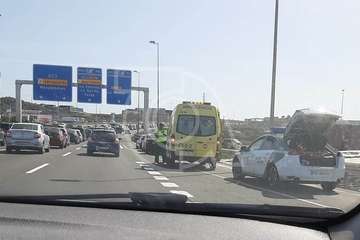  El punto negro de la GC-1, a la altura de La Pardilla, escenario de un nuevo accidente (Foto M. A. Santana)