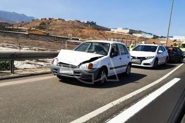  El punto negro de la GC-1, a la altura de La Pardilla, escenario de un nuevo accidente (Foto M. A. Santana)