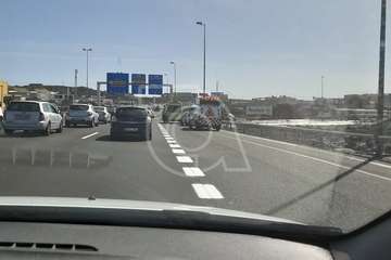  El punto negro de la GC-1, a la altura de La Pardilla, escenario de un nuevo accidente (Foto M. A. Santana)