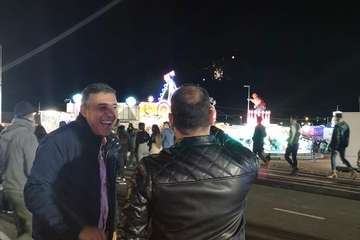 Vistoso espectáculo pirotécnico en el cielo de Telde (Foto Francisco Javier Santana, Jesús Ruiz Mesa y TA)