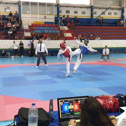 Momento del evento deportivo celebrado esta tarde en el Pabellón Antonio Moreno (Foto TA)