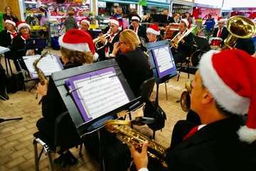 Concierto de la Banda Municipal de Música en el Mercado de Telde (Foto TA)