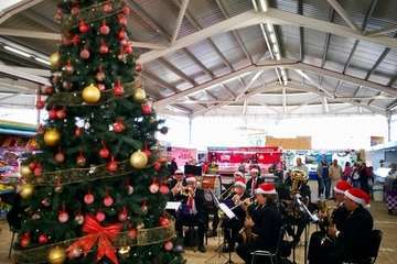 Concierto de la Banda Municipal de Música en el Mercado de Telde (Foto TA)