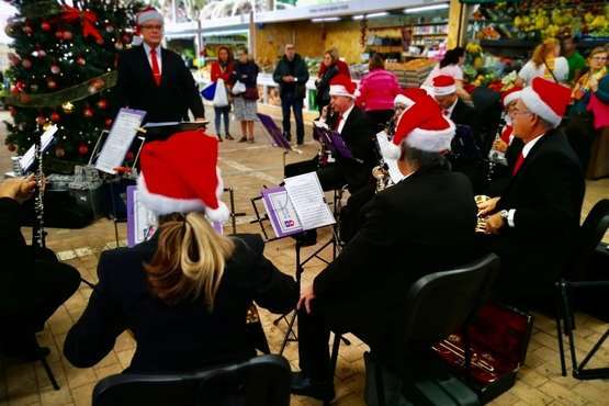 Concierto de la Banda Municipal de Música en el Mercado de Telde (Foto TA)