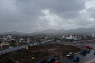 Lluvias en Telde en el Día de la Constitución (Foto Jesús Ruiz Mesa)