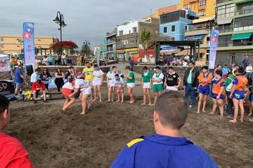 Encuentro de Escuelas de Lucha Canarias de Gran Canaria en Melenara-Telde  (Foto TA)