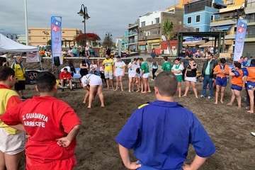 Encuentro de Escuelas de Lucha Canarias de Gran Canaria en Melenara-Telde  (Foto TA)