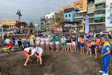 Encuentro de Escuelas de Lucha Canarias de Gran Canaria en Melenara-Telde  (Foto TA)