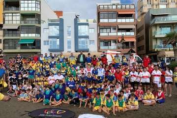 Encuentro de Escuelas de Lucha Canarias de Gran Canaria en Melenara-Telde  (Foto TA)
