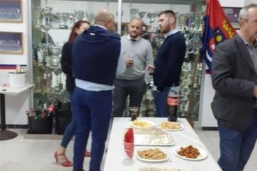 Brindis navideño de la UD Telde (Foto TA)