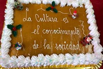 Cultura celebra la Navidad con un fraternal almuerzo (Foto TA)