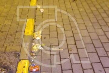 Suciedad en Los Llanos tras los actos festivos de la Noche de Reyes (Foto TA)