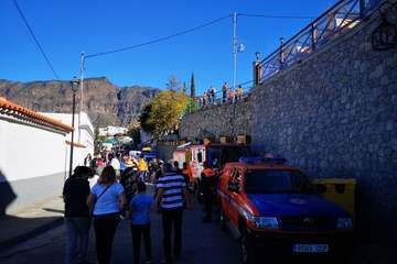Protección Civil de Telde presta labores preventivas en las fiestas del almendro en flor en Tejeda (Foto TA)