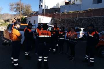 Protección Civil de Telde presta labores preventivas en las fiestas del almendro en flor en Tejeda (Foto TA)