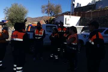 Protección Civil de Telde presta labores preventivas en las fiestas del almendro en flor en Tejeda (Foto TA)