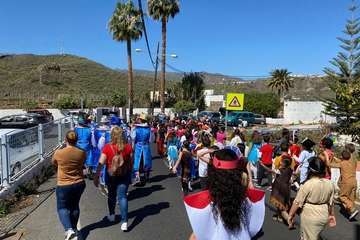 Fiesta escolar de Carnaval en Lomo Magullo (Foto TA)