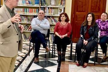Encuentro literario con el cronista de Telde sobre Galdós (Foto TA)