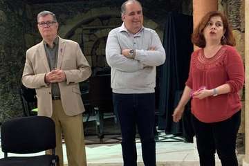 Encuentro literario con el cronista de Telde sobre Galdós (Foto TA)