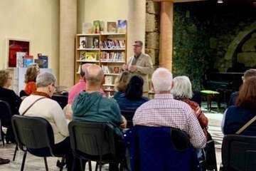 Encuentro literario con el cronista de Telde sobre Galdós (Foto TA)