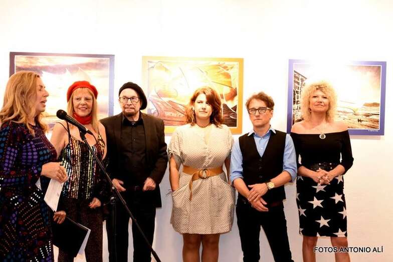 El arista exhibe su colección Juego de niños en el recinto teldense (Foto Antonio Alí)