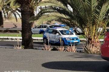  Intensos controles de la Policía Local en la entrada y salida del casco urbano de Telde (Foto TA)
