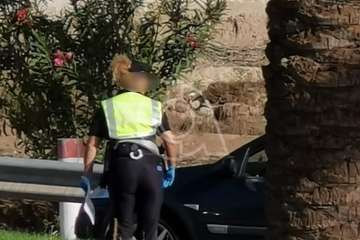  Intensos controles de la Policía Local en la entrada y salida del casco urbano de Telde (Foto TA)